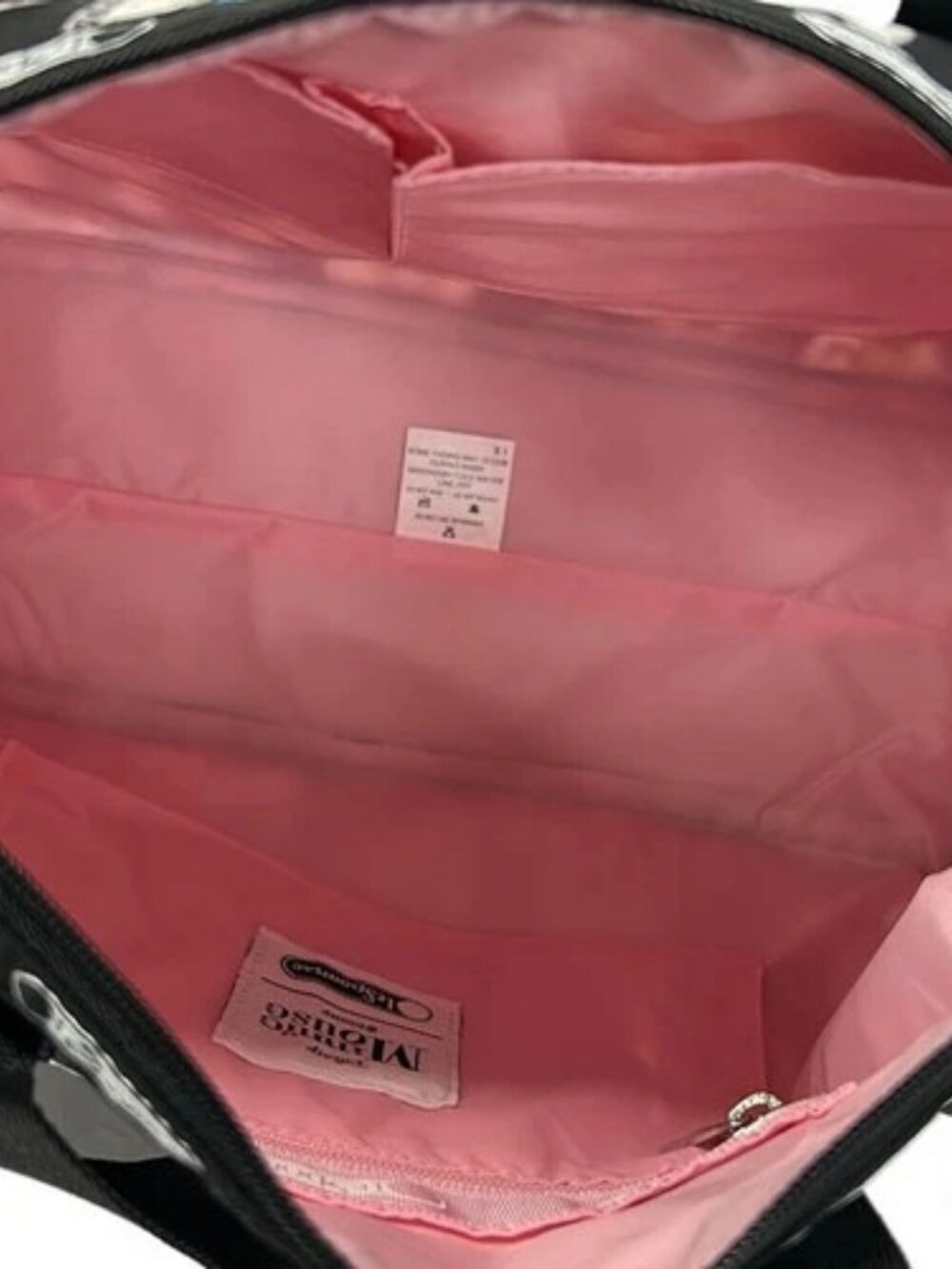 LESPORTSAC Black Pink Multi Respo Nylon Handbag - Picture 7 of 10